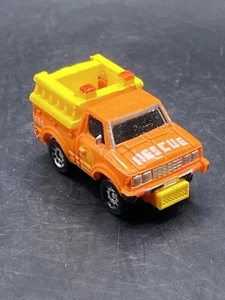 Micro Machines Datsun Rescue Truck Orange Yellow Galoob Vintage Figure #2 Toy - Picture 1 of 7