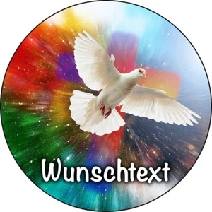 Taube essbar Tortenaufleger Bild Party Deko personalisiert Geschenk Konfirmation - Bild 1 von 13