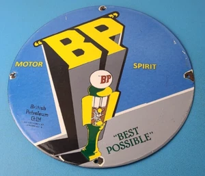 Vintage British Petroleum Sign - England UK BP Porcelain Sign - Picture 1 of 15