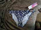 NEW PRICE * OCEAN club  ink and w cheetah prnt bottoms size 10ruched frnt detL