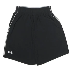 UNDER ARMOUR Mens Black Casual Shorts S W25 Sports Logo Elastic Waist - Picture 1 of 6