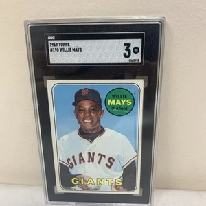 Willie Mays 1969 SGC 3 VG # 190 - Picture 1 of 2