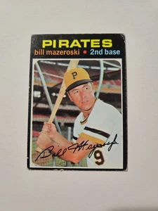 BILL MAZEROSKI 1971 TOPPS BASEBALL CARD #110 PITTSBURGH PIRATES - Picture 1 of 2