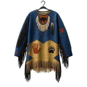 Camicia da guerra Plains Indian Hide nativi americani dipinta a mano Lakota Sioux camicia da guerra - Foto 1 di 3