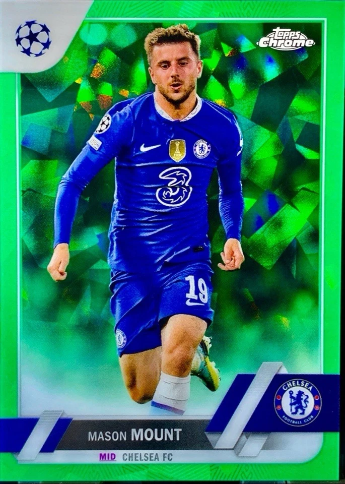 2022-23 Topps Chrome Sapphire Mason Mount Green 59/70 England Chelsea - Image 1 of 3