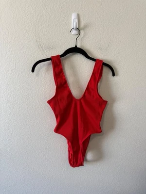 MINIMALE ANIMALE Nolita Ribbed Red One Piece Swimsuit Size S Vacation Resort - Image 1 of 4