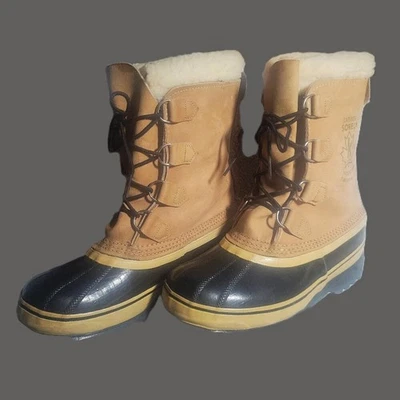 Botas impermeables Sorel Caribou para hombre negras/boma bronceada y cuero superior - M7/W8.5 Foto 1 de 4