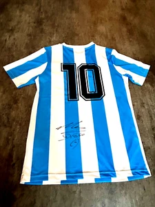 ️🔥Diego Maradona Argentina LE COQ Signature Shirt Jersey Maglia Rare 🔥 - Bild 1 von 18
