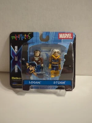Marvel X-Men MiniMates Logan & Storm Art Asylum, 2003 ¡Nuevo en Caja Wolverine! Foto 1 de 4