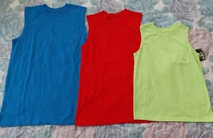 Lot of 18 Blank Muscle Shirt Tank Top Youth Size 6-7(2), 12-14(10), 16-18(6) NOS - Picture 1 of 11