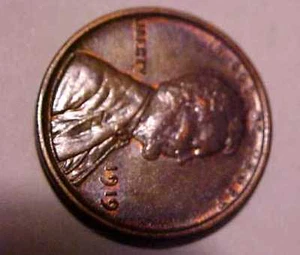 1919-P Lincoln Cent ~Near Gem Uncirculated ~Gun Blue & Orange  ☆Make An Offer☆ - Picture 1 of 8