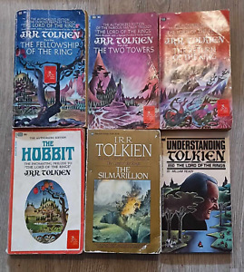 The Lord of the Rings Trilogy Tolkien 6th Print Ballantine, 1969 Hobbit 1970 vtg