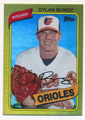 DYLAN BUNDY 2014 TOPPS GOLD FOIL AUTO AUTOGRAPH #78 SP ORIOLES #072/199 MINT - Image 1 of 2