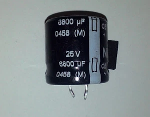 NIC 6800uF 25 Volt Electrolytic Capacitor Snap Leads  USA Seller Fast Shipping! - Picture 1 of 5