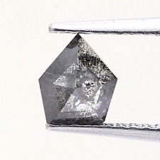 Loose Natural Diamond 0.51tcw Salt Pepper Diamond Pentagon Rosecut Diamond