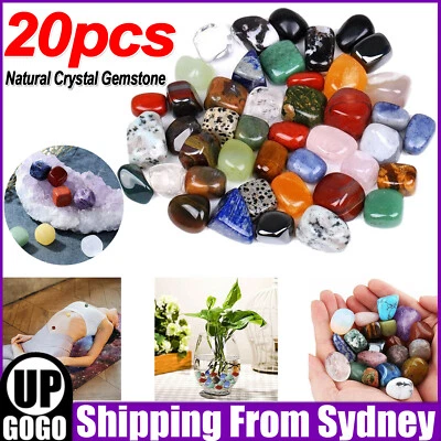 20Pcs Mineral Bulk Assorted Mix Crystal Gemstone Natural Tumbled Stone Random AU - image 1 of 4