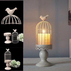 Bird Cage Candle Holder European Style Metal Candlestick Vintage Wedding Décor - Picture 1 of 9