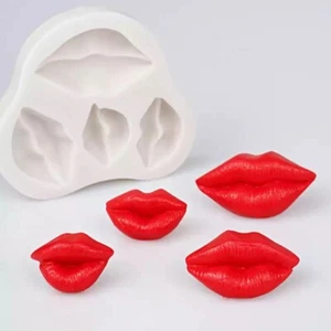 Silicone Sexy Lips Mold Mould SugarCraft Fondant Chocolate Soap DIY Clay Resin - Foto 1 di 3