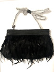 Womens Evening Bag Handbag Luxury Feather Ann Taylor Chain Clutch Purse