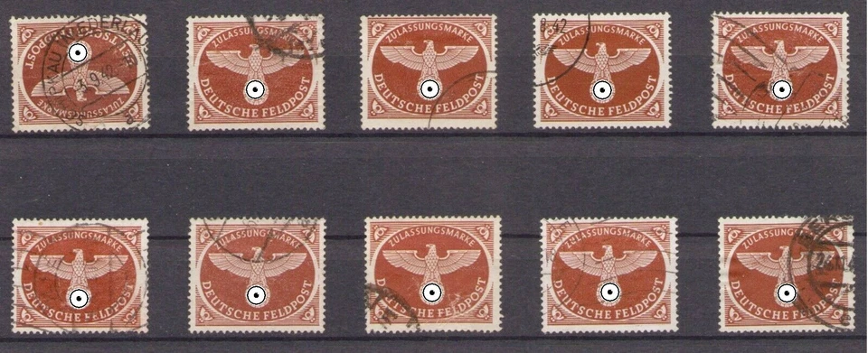 1942 Deutsches Reich Feldpost 2A gestempelt Stempel zur Auswahl Feldpostmarken - Bild 1 von 1