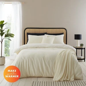 Catherine Lansfield Winter Soft Cosy Boucle Sherpa Bedroom Collection Cream - Picture 1 of 70