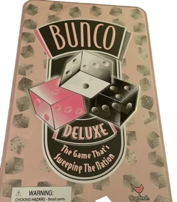BUNCO Deluxe Dice GAME Cardinal Games 4-12 Players Ages 7+ Vintage New Sealed - Image 1 of 4