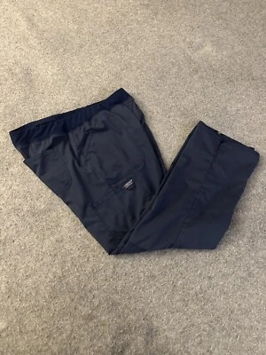Cherokee Workwear Scrub Pants Women Blue Elastic Waistband No Drawstring - Image 1 of 4