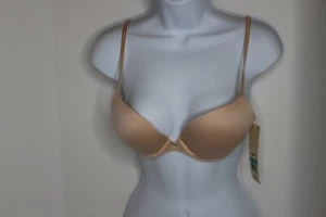 DKNY 453000 Padded Maximizer Plunge Underwire Bra Size 32C nude - Picture 1 of 3