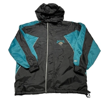 Vintage 90s Jacksonville Jaguars Parka Jacket Mens Medium Pro Player Football - Image 1 of 4