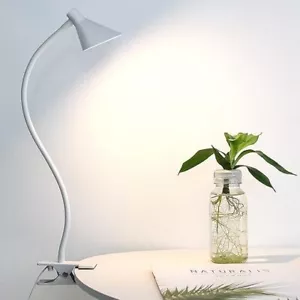 Desk Lamp Clip On Reading Book LED Light with Clamp Table Top Dimmable Gooseneck - Picture 1 of 6
