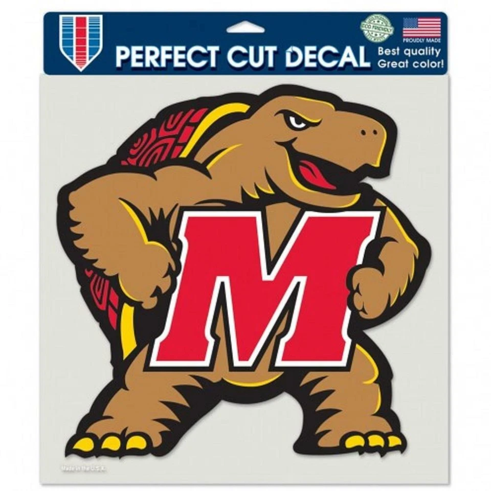 Maryland Terrapins 8"x8" Perfect Cut Car Decal [NEW] Auto Sticker Emblem Terps - Image 1 of 1