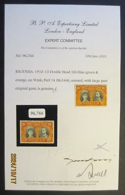 Rhodesia/British South Africa - 1910~13 - 10s (SG 164) Blue~Green & Orange - Image 1 of 2