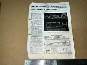 Motor Trader Continental Service Data 19/CSD Renault Caravelle & Floride 1965 - Picture 1 of 2