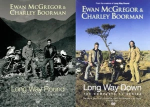 Long Way Round & Down 4 DVD Set Complete TV Series Ewan McGregor Charley Boorman - Foto 1 di 1