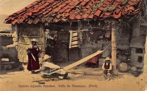 Peru - Nativos tejiendo Ponchos - Valle de Huancayo - Ed. Luis Dablich - Picture 1 of 2