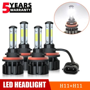 For Nissan Rogue 2014-2020 6000K White 4PC LED Headlight High Low Beam Bulbs Kit - Foto 1 di 20