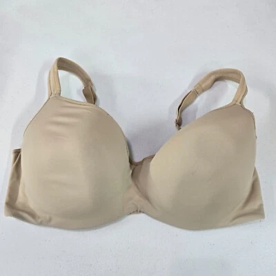 Cacique Women Bra 38DDD Beige T Shirt Lightly Lined Underwire Adjustable Straps - Image 1 of 4