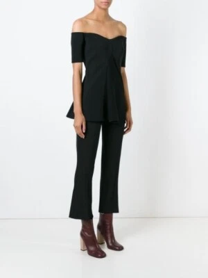 STELLA MCCARTNEY Eden black cropped flare wool pants 38 IT  2-4 US authentic NWT - Image 1 of 4