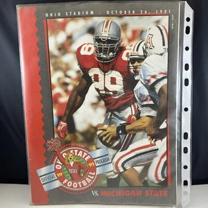 Ohio State Buckeye Football Program October 26 1991 Vs. Michigan State Spartans - Picture 1 of 9