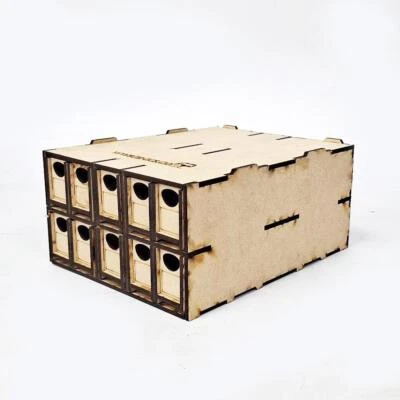 The Loco Storage Box for N-Gauge | 10 Drawers | Model Rail MDF Locomotive Case - Image 1 of 4
