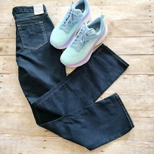 Eddie Bauer Curvy Straight Leg Jeans 10S Dark Wash Slimming 30x30.5 Stretch NWT - Picture 1 of 8
