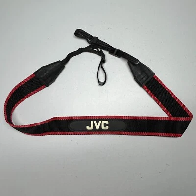 Vintage JVC Video Camcorder Neck Strap Black/Red Made in Japan **STRAP ONLY** - Image 1 of 4