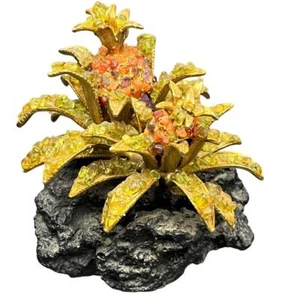 Statuina Ospitalità Vintage Pietre Preziose Ananas su Roccia Lavica - Foto 1 di 6