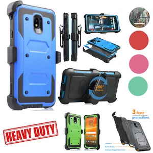 For Galaxy J7 REFINE 2018 Full Body Rugged Holster Defender Case +Screen Shield  - Picture 1 of 43
