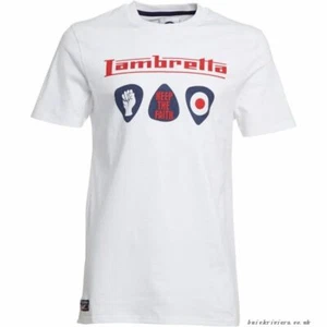3XL Lambretta White Plectrum T Shirt XXXL Keep The Faith Print CM2456 Mod Ska - Picture 1 of 1