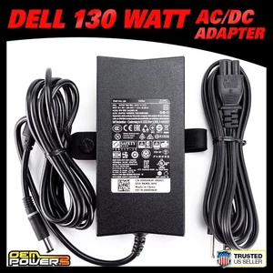 GENUINE DELL G5 15 5587 G7 15 7588 Gaming Laptop 130W AC Power Adapter Charger - Picture 1 of 7