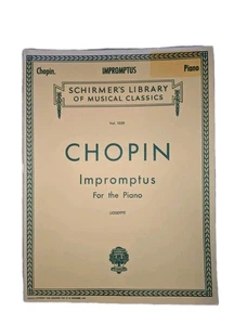 Chopin Impromptus For The Piano Schirmer's Library Vol 1039 Sheet Music Book Vtg - Picture 1 of 6