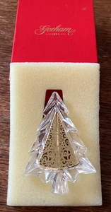 Vintage Gorham Kristall/Gold Christbaumschmuck in OVP 3" Germany - Bild 1 von 4