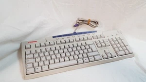 Compaq kb-9963 Vintage PS2 UK QWERTY Multimedia keyboard White/Beige - Picture 1 of 18