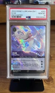 2023 Disney Lorcana EN 1 Elsa Spirit of Winter 207/204 Enchanted PSA 10  - Picture 1 of 2